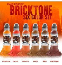 Краска World Famous Tattoo Ink Maks Kornev's Brick Tone Color Set (6 пигментов)