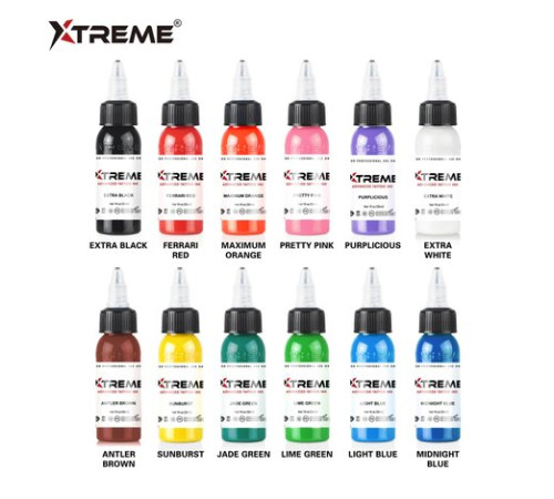 Тату краска Xtreme Ink 12vPrimary Color Set