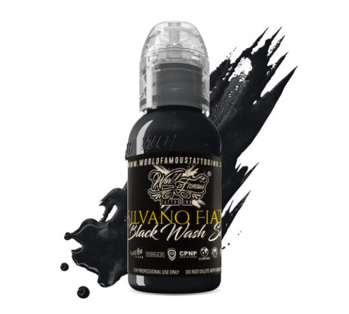 Краска World Famous Tattoo Ink Silvano Fiato Black Wash Set (6 пигментов)