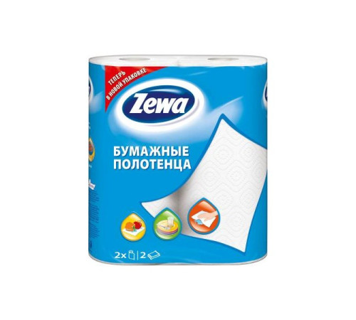 Полотенца бумажные Zewa в рулоне 2-х сл. (2 шт)