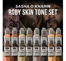 Краска World Famous Tattoo Ink Sasha O'Kharin RGBY Skin Tone Set (16 пигментов)