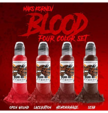 Краска World Famous Tattoo Ink Maks Kornev's Blood Color Set (4 пигмента)