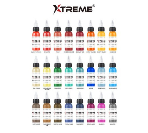 Тату краска Xtreme Ink 24 Color Complementary Set