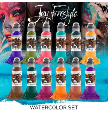 Краска World Famous Tattoo Ink Jay Freestyle Watercolor Ink Set (12 пигментов)