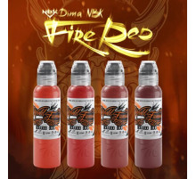 Краска World Famous Tattoo Ink Dima NBK Fire Red Set (4 пигмента)