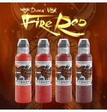 Краска World Famous Tattoo Ink Dima NBK Fire Red Set (4 пигмента)