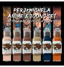 Краска World Famous Tattoo Ink Perj-Michela Anime & Toons Set (6 пигментов)