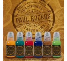 Краска World Famous Tattoo Ink Paul Rogers Ink Set (6 пигментов)