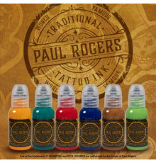 Краска World Famous Tattoo Ink Paul Rogers Ink Set (6 пигментов)