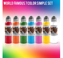 Краска World Famous Tattoo Ink World Famous Colors Simple Set (7 пигментов)