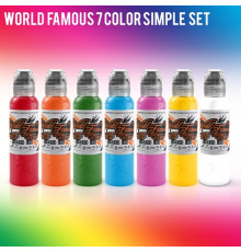 Краска World Famous Tattoo Ink World Famous Colors Simple Set (7 пигментов)