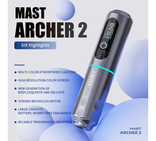 Тату машинка Mast Archer 2.0 Silver