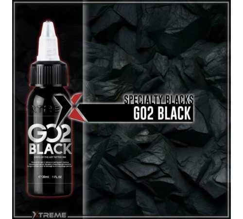 Тату краска Xtreme Ink G02 Super Black