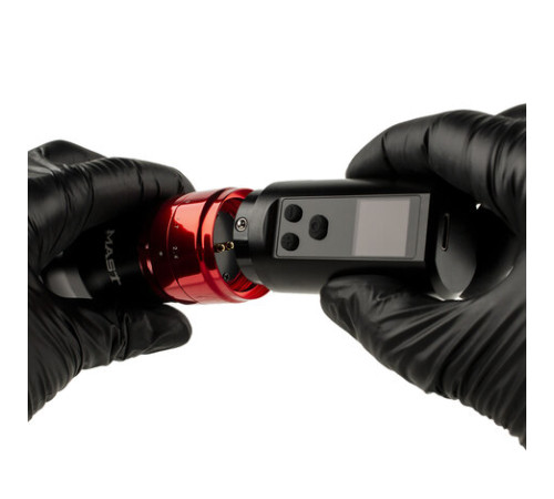Беспроводная тату машинка Mast Fold Pro 2 (Black-Red) - 2 держателя