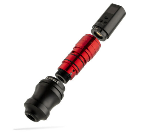 Беспроводная тату машинка Mast Fold Pro 2 (Black-Red) - 2 держателя