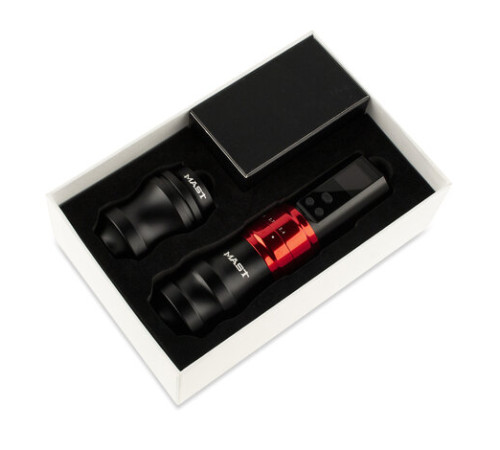 Беспроводная тату машинка Mast Fold Pro 2 (Black-Red) - 2 держателя
