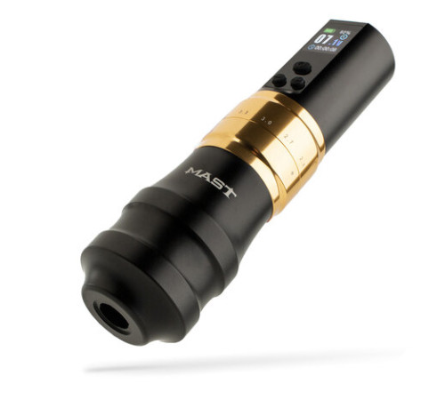Беспроводная тату машинка Mast Fold Pro 2 (Black-Gold) - 2 держателя