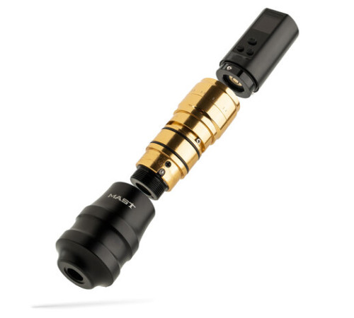 Беспроводная тату машинка Mast Fold Pro 2 (Black-Gold) - 2 держателя