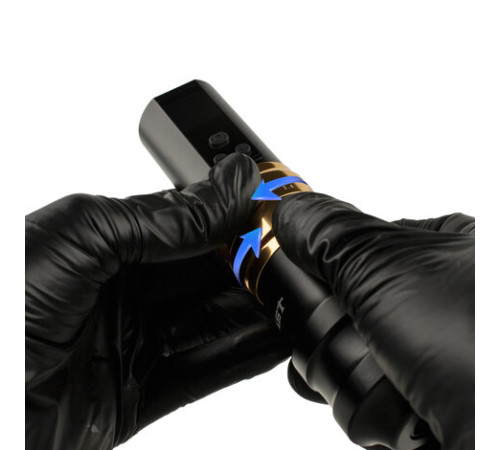Беспроводная тату машинка Mast Fold Pro 2 (Black-Gold) - 2 держателя