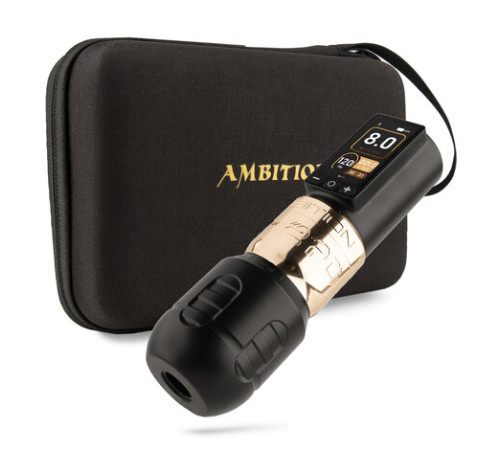 Беспроводная тату машинка Ambition Soldier 270 W Gold