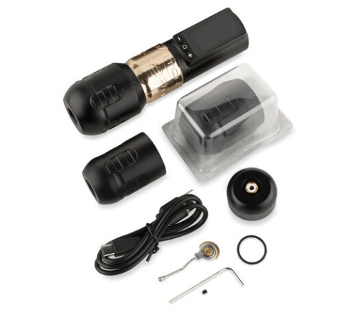 Беспроводная тату машинка Ambition Soldier 270 W Gold