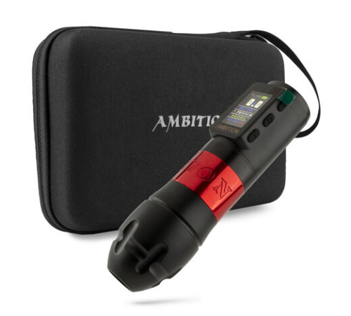 Беспроводная тату машинка Ambition Vibe Max Red (2.5 - 4.5 мм)