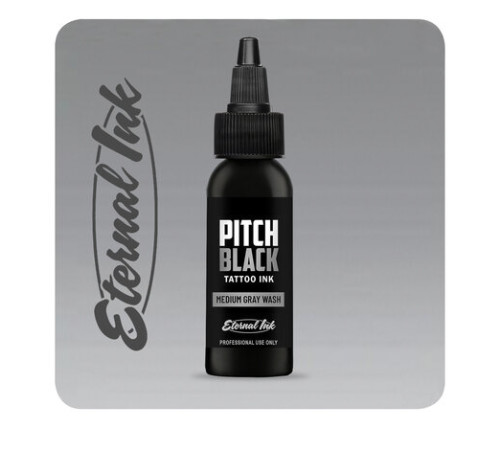 Тату краска Eternal Pitch Black Medium Gray Wash