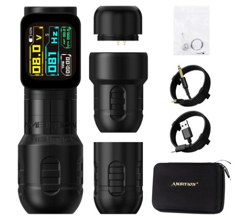 Тату машинка Ambition Zetton Pro 4.0мм + 3.5мм - Black