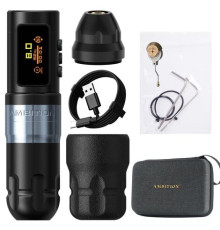 Беспроводная тату машинка Ambition Shura-X Wireless 3.5мм + 4.0мм - Silver