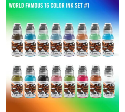 Краска World Famous Tattoo Ink 32 Bottle Color Set