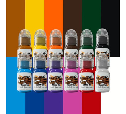 Краска World Famous Tattoo Ink Must-Haves Set (12 пигментов)
