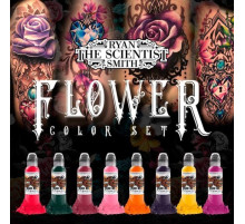 Краска World Famous Tattoo Ink Ryan Smith Flower Set (8 пигментов)
