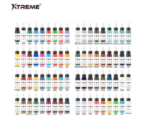 Тату краска Xtreme Ink 72 Color Studio Set