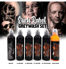 Краска World Famous Tattoo Ink Erich Rabel Greywash Set (6 пигментов)