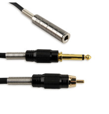 Клип-корд для тату машинки Переключатель Kwadron Jack - RCA - Jack 3.5mm