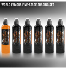 Краска World Famous Tattoo Ink FIVE-STAGE SHADING SET - 6шт