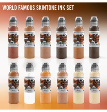 Краска World Famous Tattoo Ink 12 Color Skintone Set