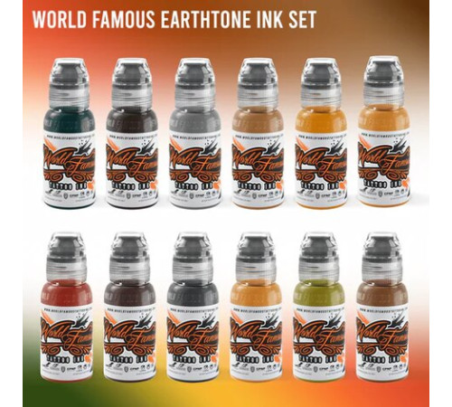 Краска World Famous Tattoo Ink 104 Bottle Color Set