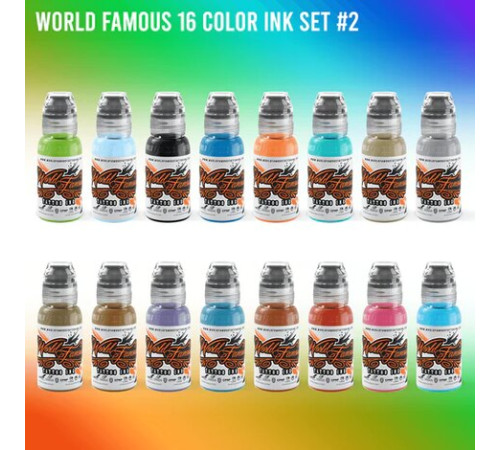 Краска World Famous Tattoo Ink 104 Bottle Color Set