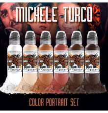 Краска World Famous Tattoo Ink Michele Turco Bottle Portrait Set (6 пигментов)
