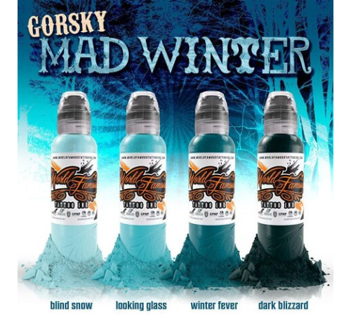 Краска World Famous Tattoo Ink Damian Gorski Mad Winter Set (4 пигмента)