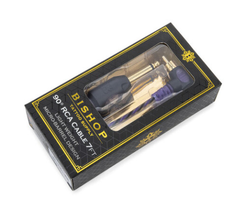 Клип-корд для тату машинки Bishop Premium Lightweight 90 Degree RCA Cord - 7 ft.