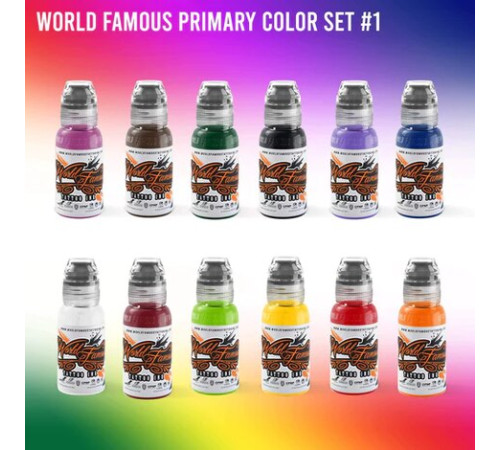 Краска World Famous Tattoo Ink 104 Bottle Color Set