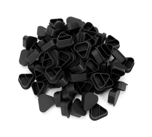 Колпачки силиконовые AVA SKULLDNA Triangle Silicone Ink Cup 2in1 Black