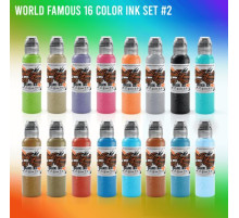 Краска World Famous Tattoo Ink World Famous 16 Color Ink Set #2
