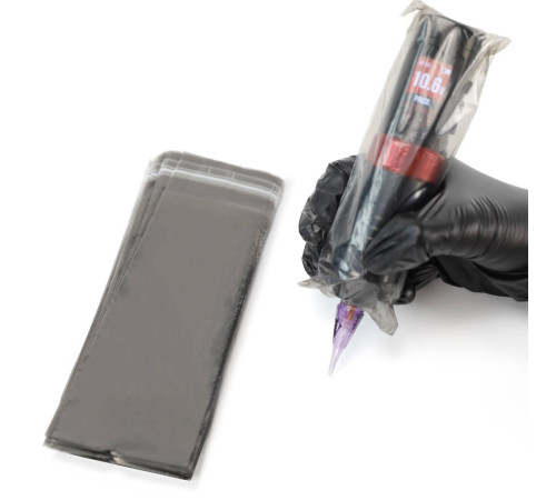 Барьерная защита на тату машинки AVA Pen Self-Sealing Grey 65x180 мм (100 шт.)