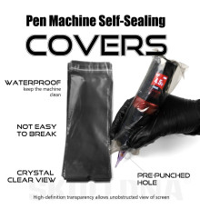 Барьерная защита на тату машинки AVA Pen Self-Sealing Grey 65x180 мм (100 шт.)