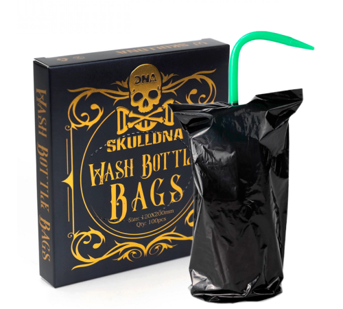 Барьерная защита на бутылку омыватель AVA SkullDna Wash Bottle Bags 120x200 мм (100 шт.)