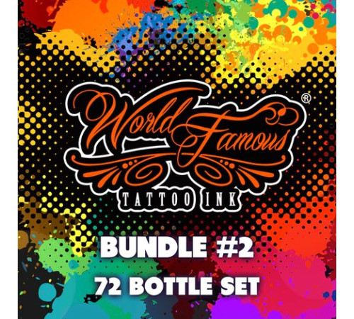 Краска World Famous Tattoo Ink 72 Bottle Color Set