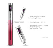 Беспроводная роторная тату машинка EZ Lola Air Silver Power - Pink Gradient